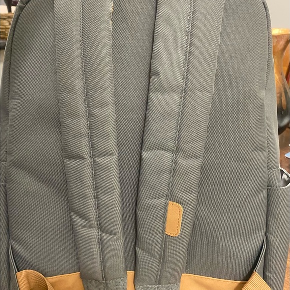 Backpack - NWOT Never Used_LUCKY BRAND - Gray Canvas, Faux Leather, Zips Logo🍀 - Picture 4 of 7